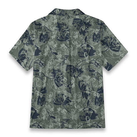 Retro floral art green tone