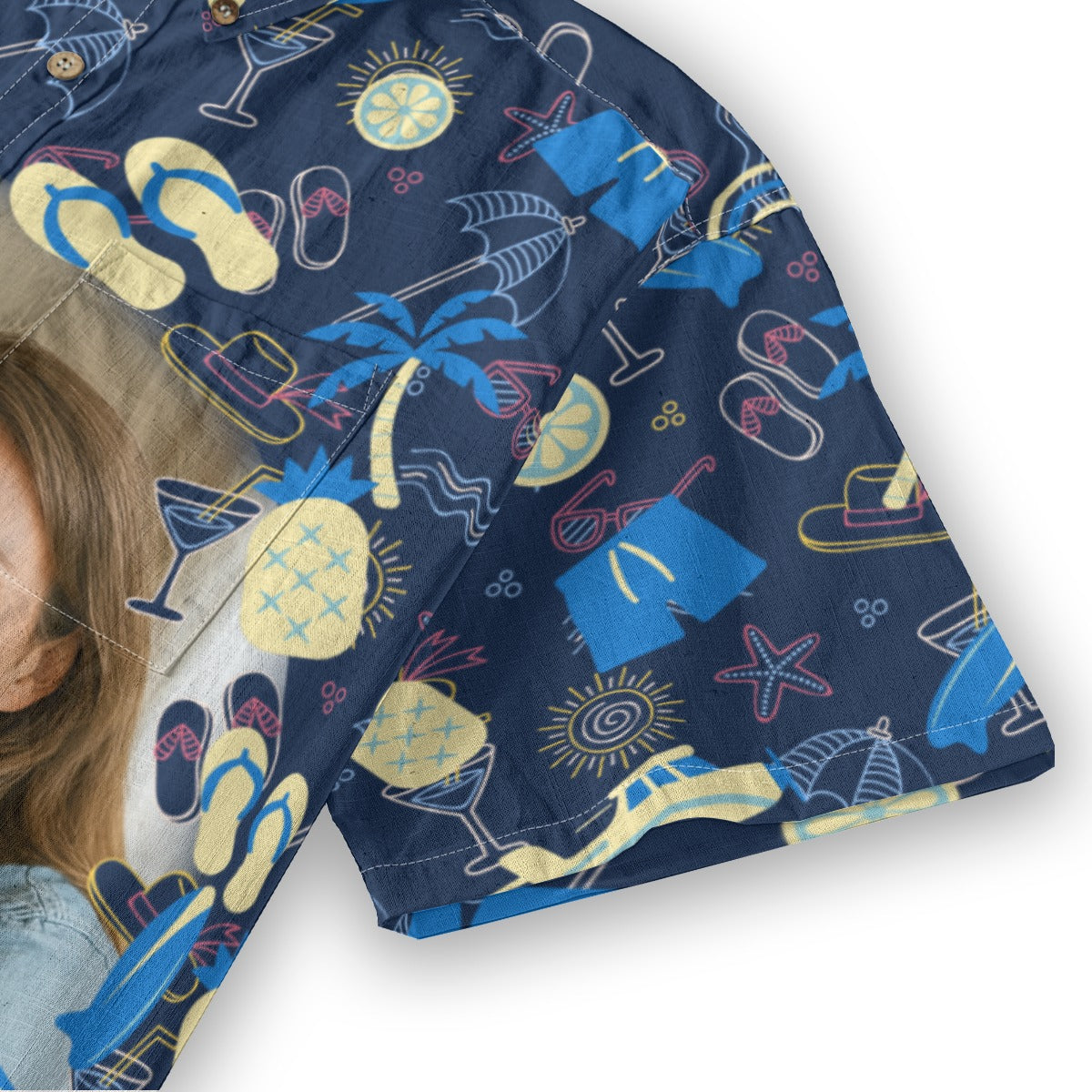 Summer Custom Photo Beach Vacation Hawaiian Shirt Personalized Ocean Family Trip Girl Trip Boy Trip Shirt - The Palmix
