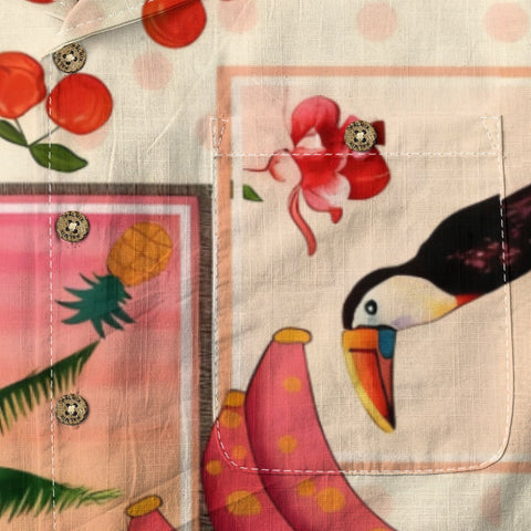 Tropical Fruit & Toucan Hawaiian Shirt
