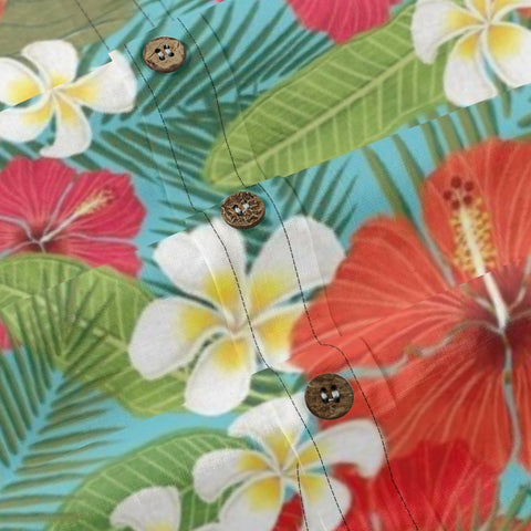 Passionate and unrestrained Hawaiian plant printed shirt