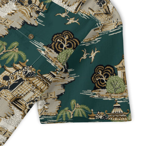 Vintage Teal Oriental Garden