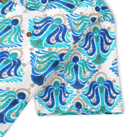 Retro Blue & White Angel