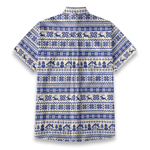 Blue fair isle pattern