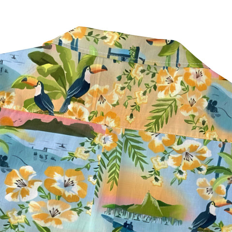 sunset paradise jungle bird