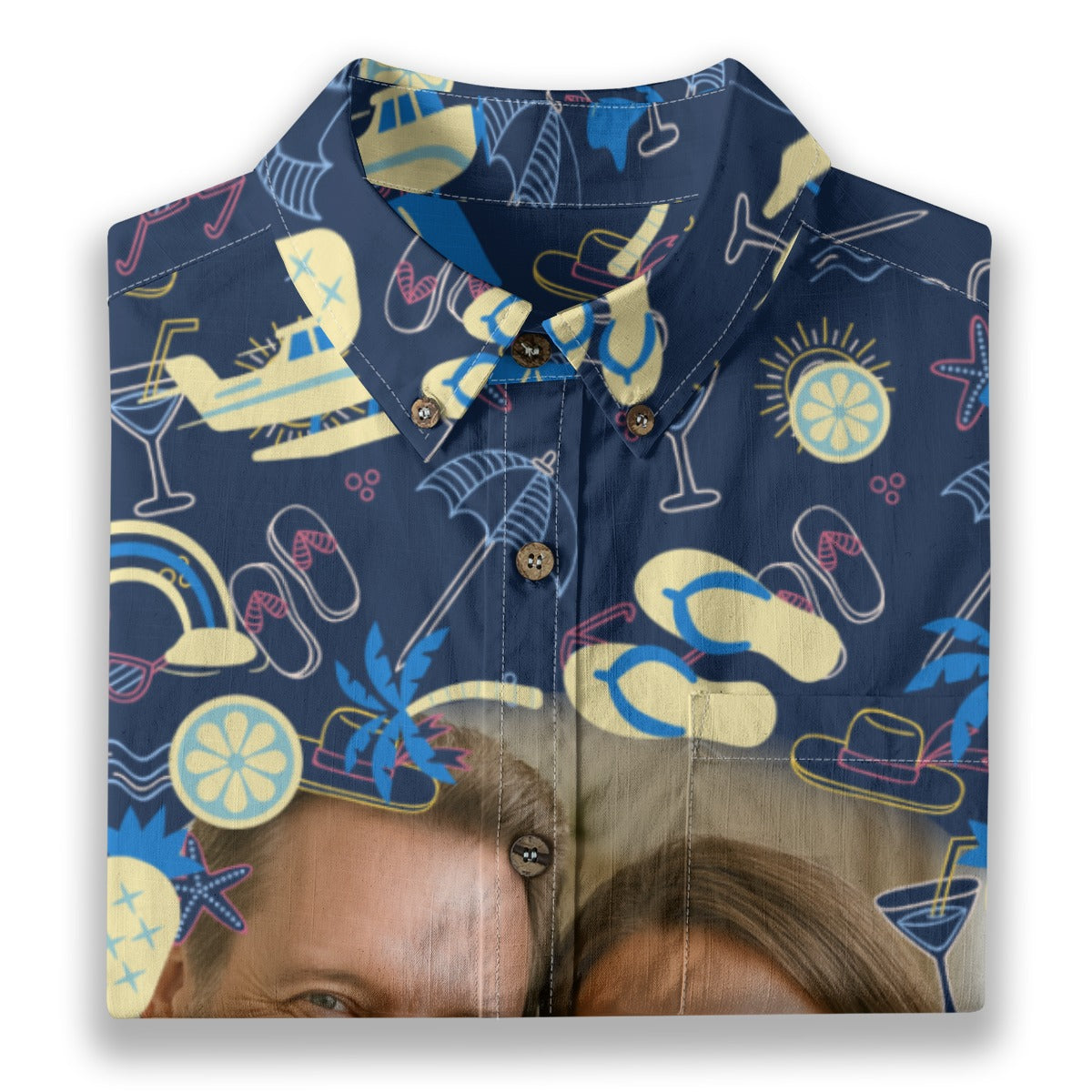 Summer Custom Photo Beach Vacation Hawaiian Shirt Personalized Ocean Family Trip Girl Trip Boy Trip Shirt - The Palmix