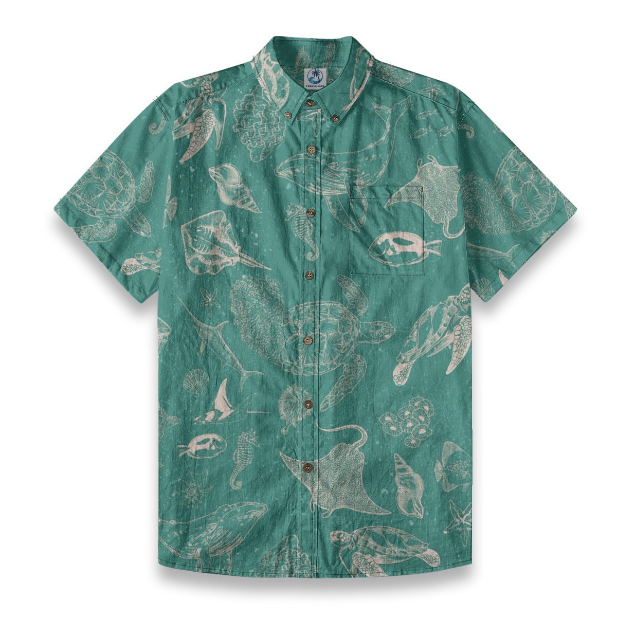 Naturalist – Vintage  bottom line drawing style Hawaiian shirt