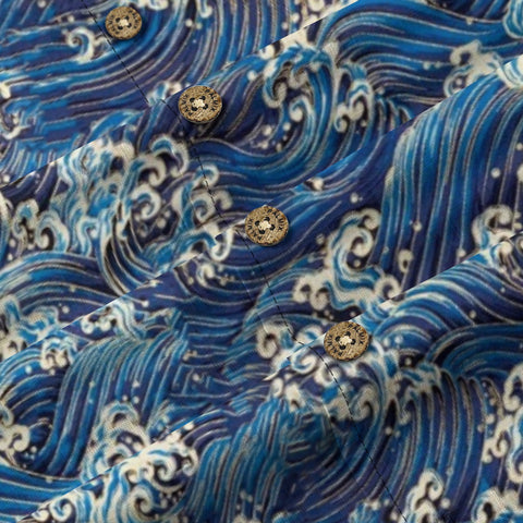 Vintage Blue Wave Ukiyo-e