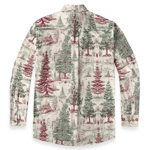 Vintage Christmas Pine Forest Toile