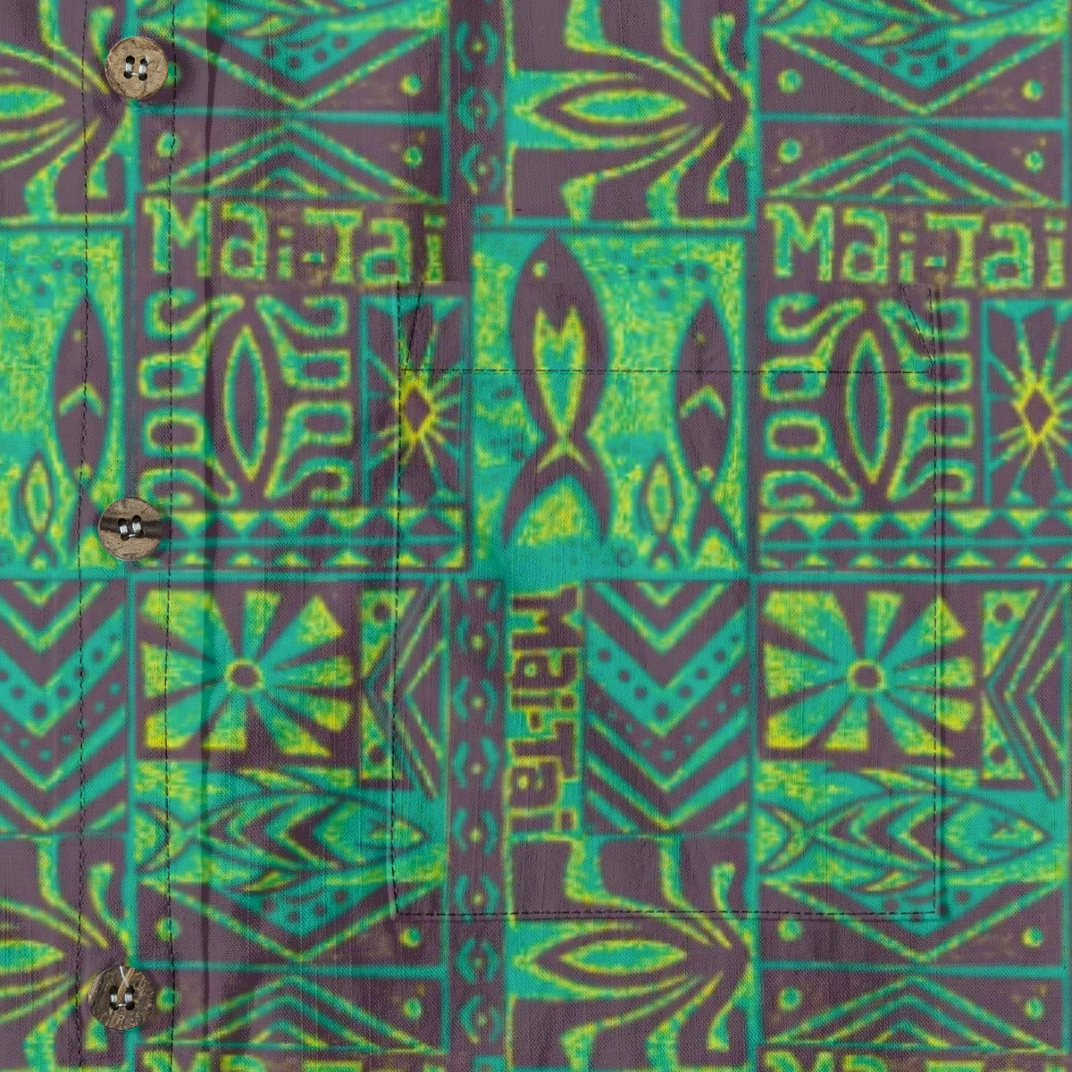 Tiki Fish print Cotton Hawaii Shirt