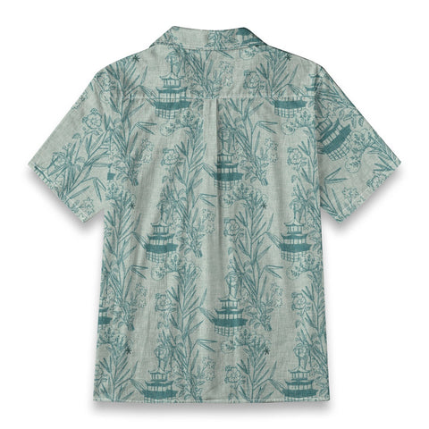 Japanese garden painting scroll