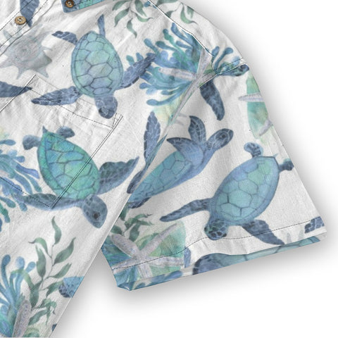 Turtle Bay – Hand-Painted Ocean Reef Shirt