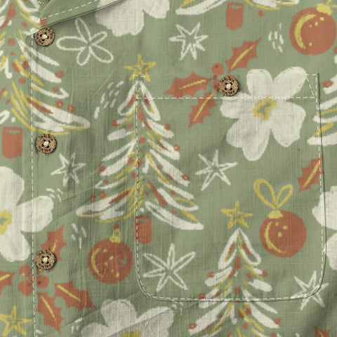 Floral Christmas Tree Hawaiian Shirt