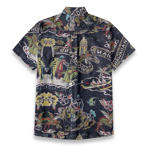 Tropical wonderland adventure Hawaiian hand-painted art shirt