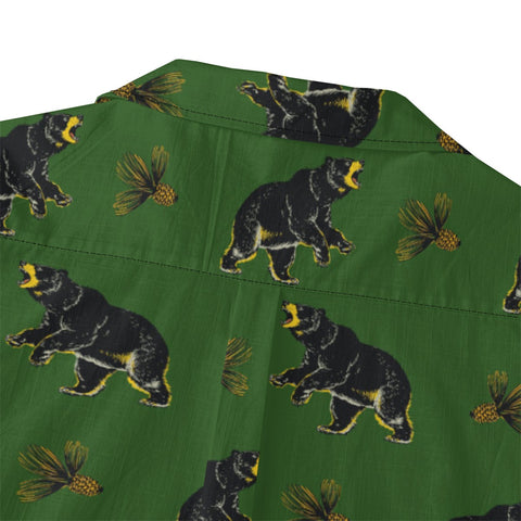 Vintage Black Bear & Pinecone