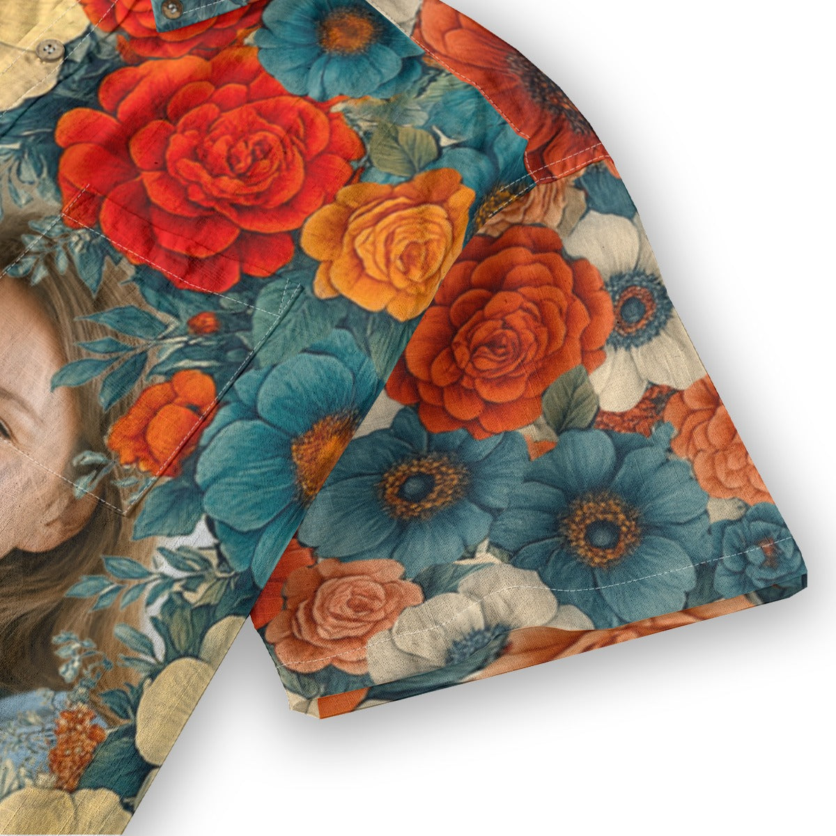 Personalized Hawaiian Shirt with Photo Floral Theme For Family Gift Aloha Men Shirt - The Palmix