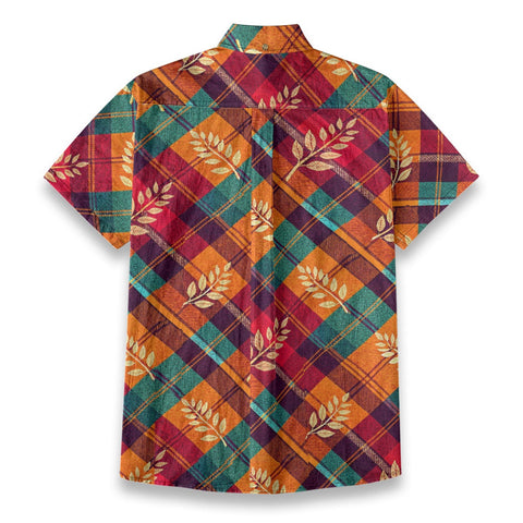 Autumn Plaid Leaf Harvest