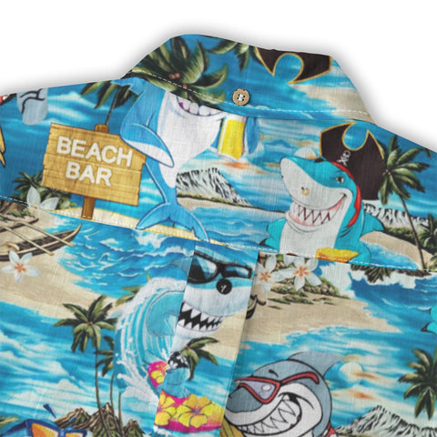 Funny Sharks Aloha Hawaiian Shirt