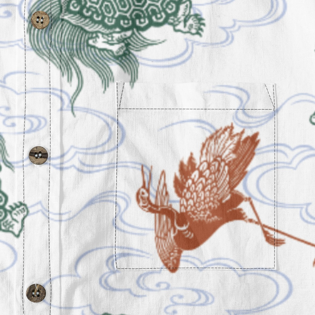 Hawaiian style sea turtle and crane summer party printed shirt