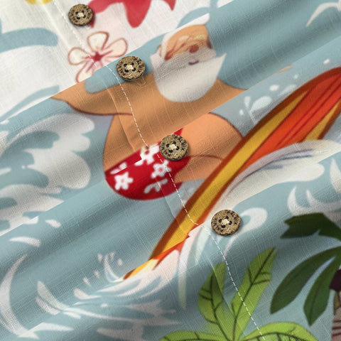 Surfing santa