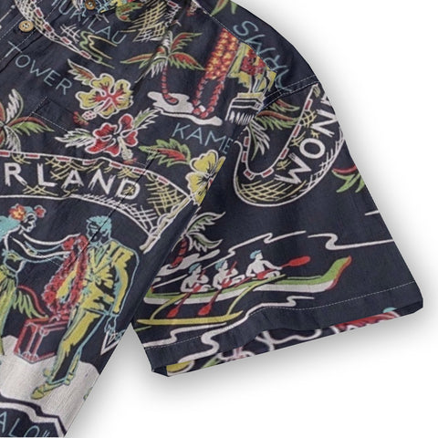 Tropical wonderland adventure Hawaiian hand-painted art shirt