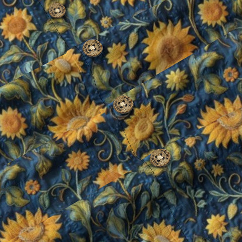 Retro three-dimensional sunflower