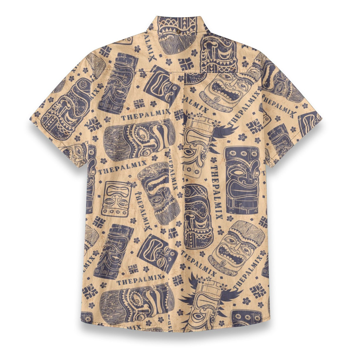 Hawaiian Vintage Pictorial Tiki Totem Retro Printed Shirt