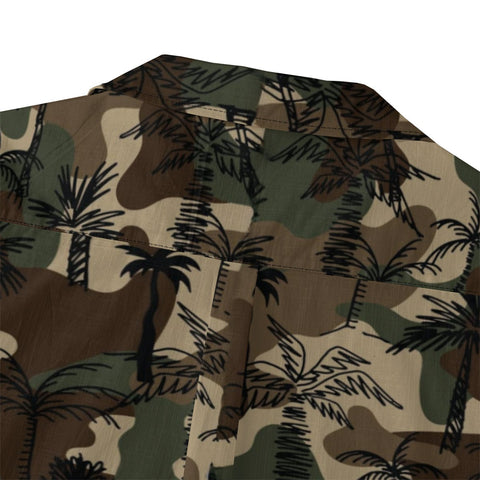 Camouflage Palm Tree Hawaiian Shirt