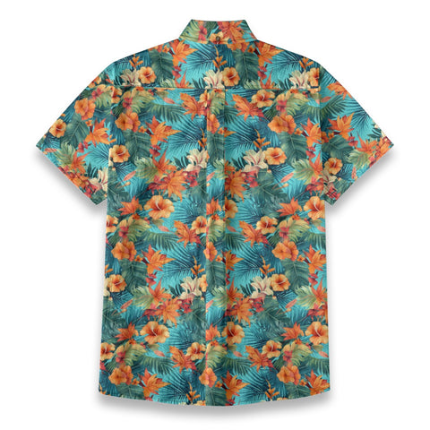Tropical Bloom – Bright Blue Island Shirt
