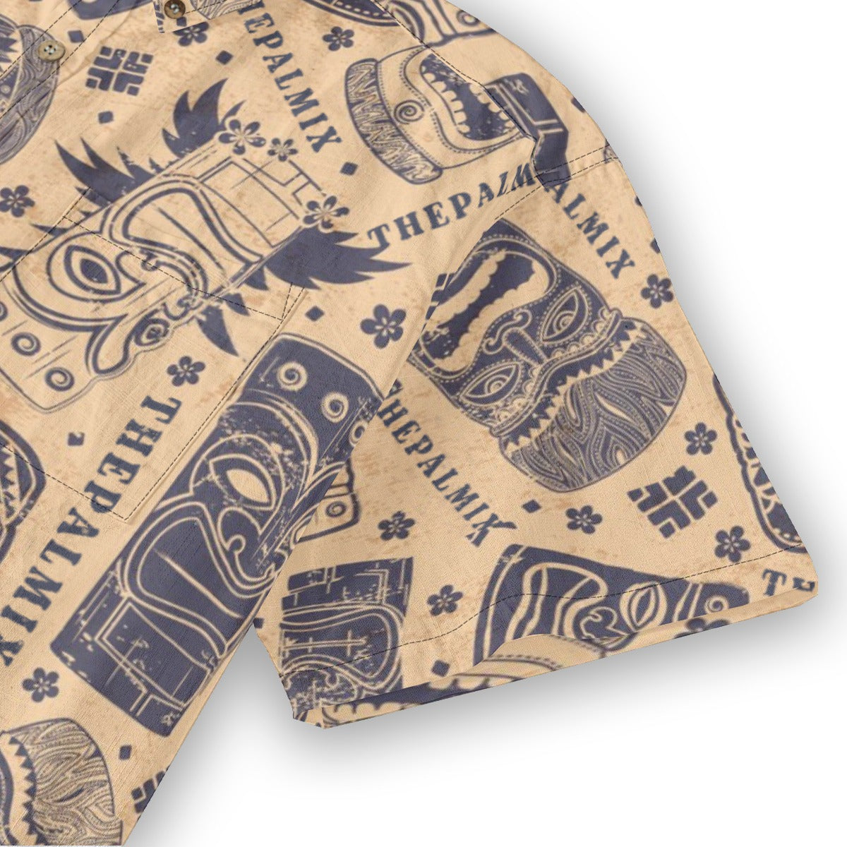 Hawaiian Vintage Pictorial Tiki Totem Retro Printed Shirt