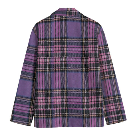 Pink and purple plaid art