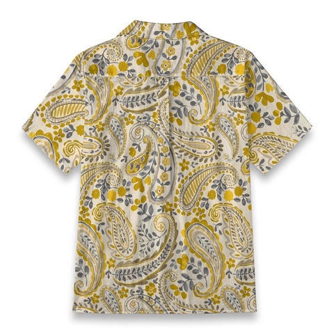 Retro yellow paisley pattern