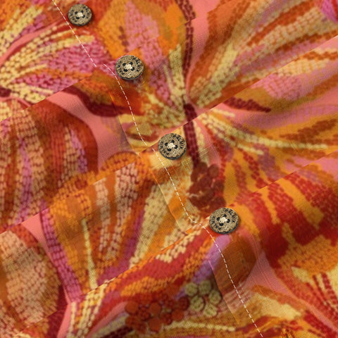 Peach Hibiscus Tropical Hawaiian Shirt