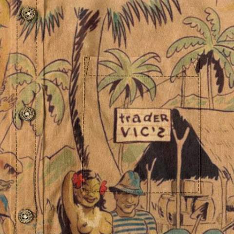 Tiki Tribune – Vintage Newspaper long-sleeve shirt