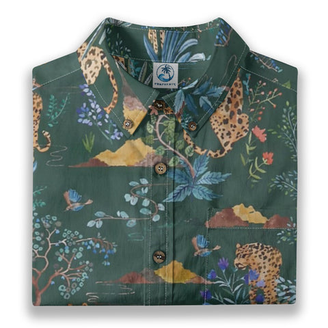 Jungle Secret Language, – Wild Hunting Hawaiian Print Shirt