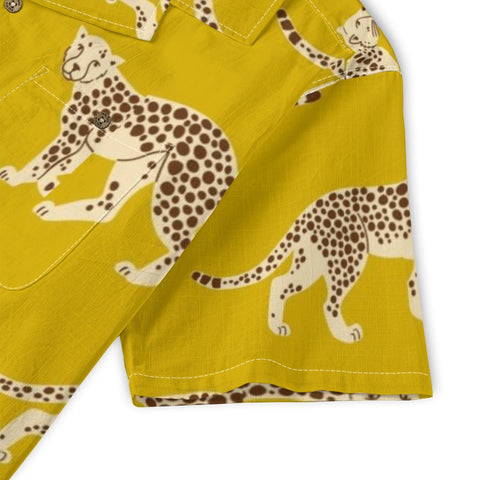 Yellow Cheetah Hawaiian Shirt
