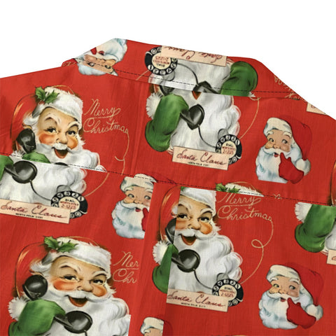 Christmas vintage phone in red tones