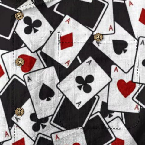 Poker Card Collage Hawaiian Shirt