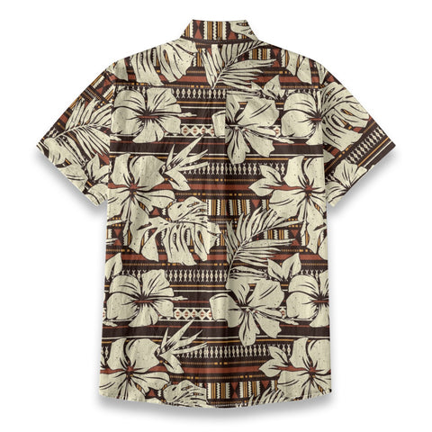 Island Bloom – Unisex Tribal Hibiscus Hawaiian Shirt