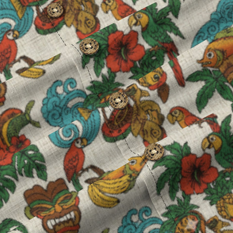 Retro tropical totem