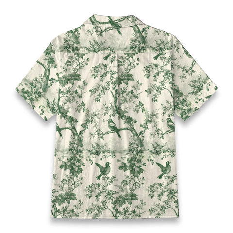 Toile de Jouy Bird Hawaiian Shirt