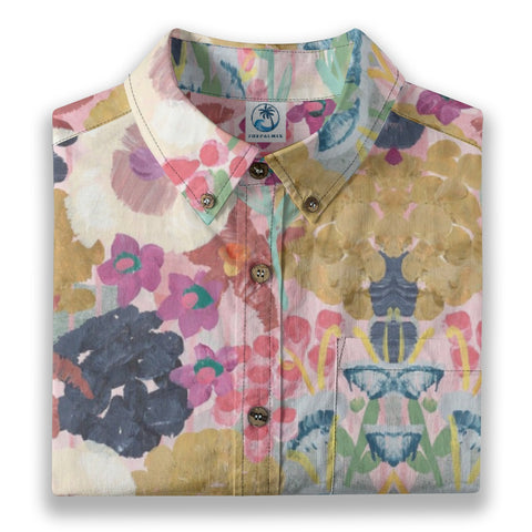 Pastel Paradise – Watercolor Art Tropical Plant Hawaiian Print Shirt