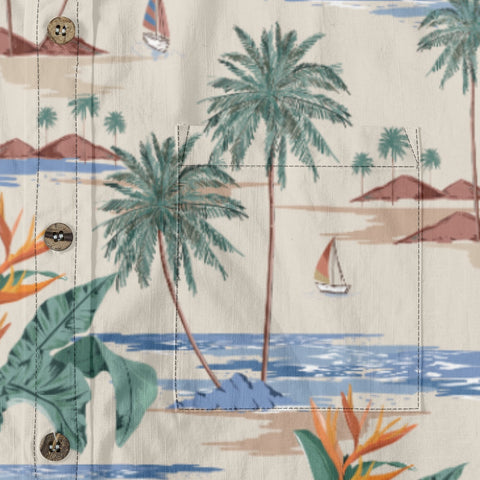 Summer island style holiday printed shirt