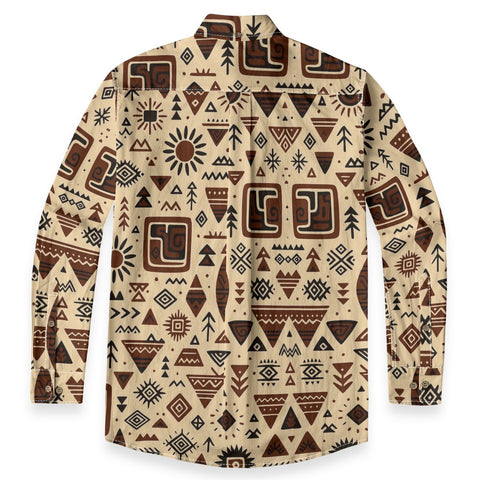 Retro Tiki Pictorial long-sleeve shirt