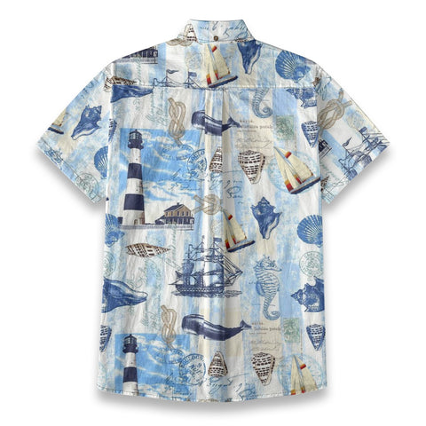 Navigator – Vintage Pictorial Nautical Style Hawaiian Shirt