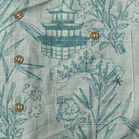 Japanese garden painting scroll