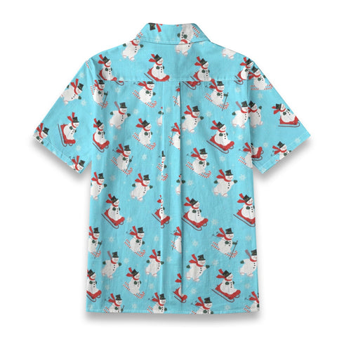 Women's Festive Snowman Hawaiian Shirt