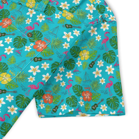 Flamingo & Floral Hawaiian Shirt