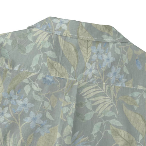 Light Sage Green Vintage Tropical Floral
