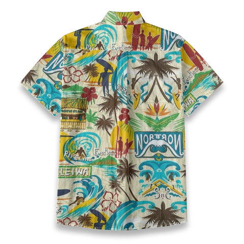 Sunset Surf – Vintage Wave & Surfboard Hawaiian Shirt