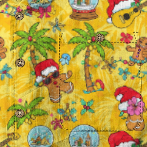 Gingerbread & Palm Hawaiian Shirt